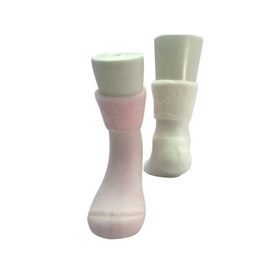Des chaussettes pour enfants personnalisées Blanc rose en peluche bébé en coton peigné pour le confort quotidien