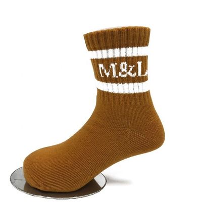 Des chaussettes antidérapantes en tricot pour enfants avec des rayures mignonnes 80% coton peigné, 18% polyamide