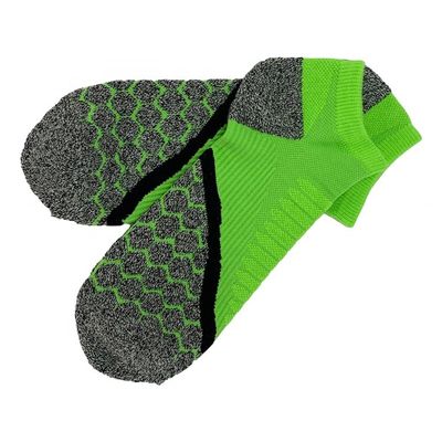 Des chaussettes vertes à chevilles hautes sur mesure pour le coton doux séché rapidement et une fonction antidérapante