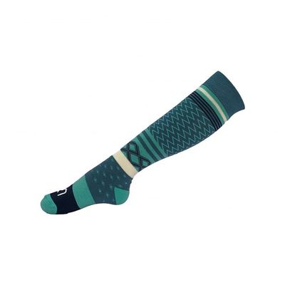 Orange personnalisé chaud confortable dame genou épais laine longs chaussettes de sport tricotées femmes genou chaussettes hautes