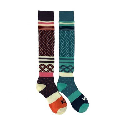 Orange personnalisé chaud confortable dame genou épais laine longs chaussettes de sport tricotées femmes genou chaussettes hautes