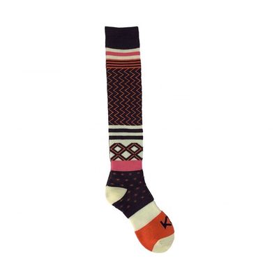 Orange personnalisé chaud confortable dame genou épais laine longs chaussettes de sport tricotées femmes genou chaussettes hautes