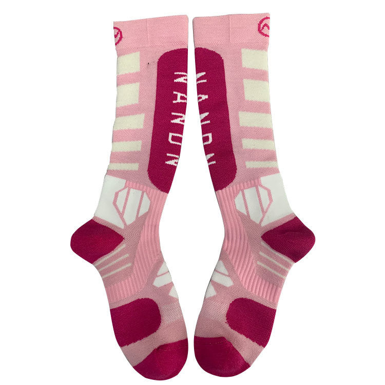 Position du logo du corps 100% laine longueur de l'équipage des femmes chaussettes d'alpinisme pour les sports d'hiver