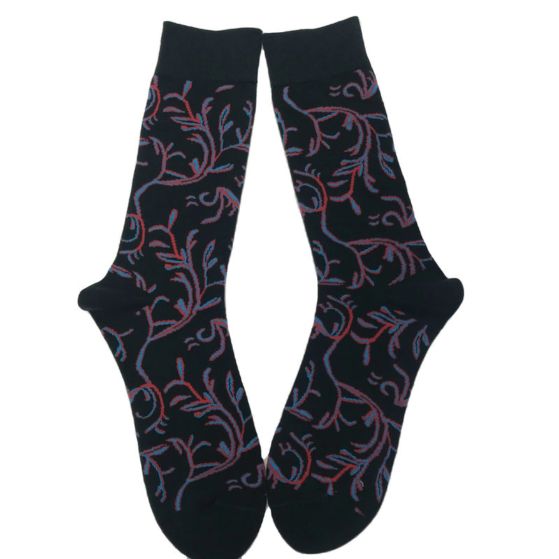 Chaussettes de style hip hop pour hommes chaussettes de coton noir avec impression personnalisée