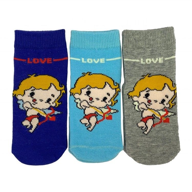 Rapide, séché, gris, sport, antidérapant, nouveau-né, bébé, garçon, chaud, dessin animé, mignon, tube, chaussettes à chevilles tricotées