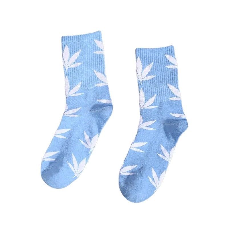 Chaussettes de beauté de style régulier pour hommes femmes unisexe rouge bleu coton chaussettes de sport élastiques