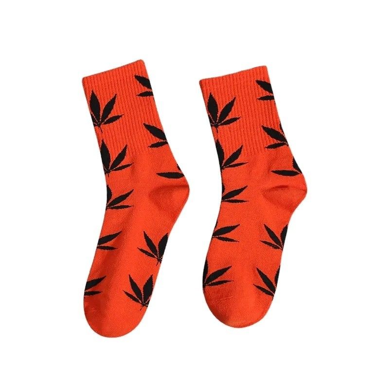 Chaussettes de sport orange rouge bleu coton chaussettes d'équipage populaires chaussettes scolaires pour 36-39 taille de femmes