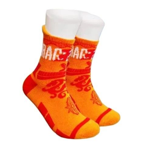 Des chaussettes de sport orange de luxe pour un confort étirant et un football antidérapant