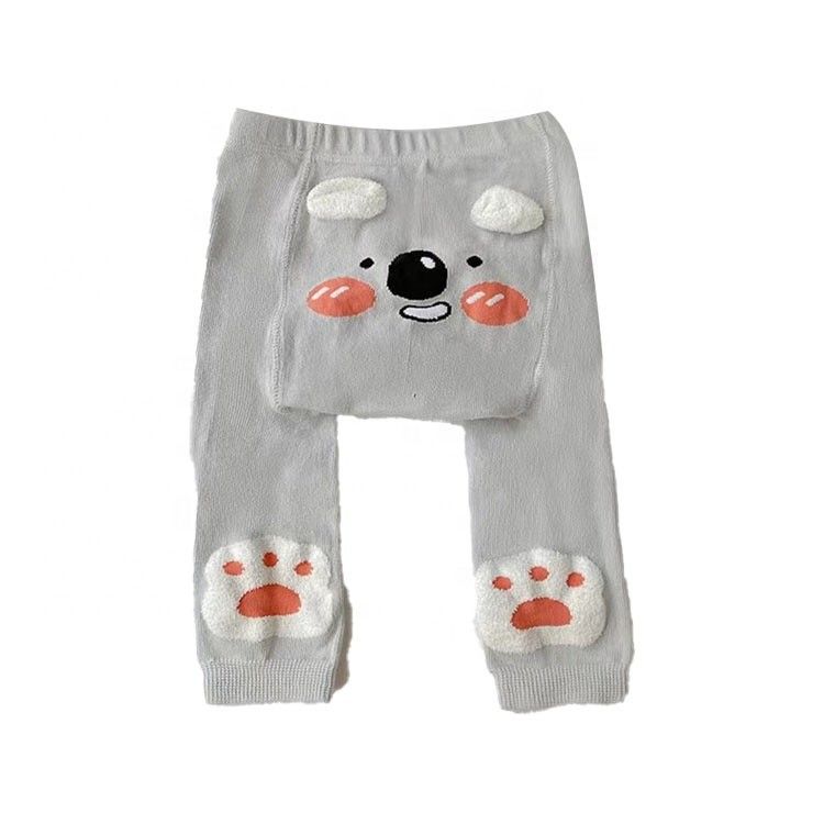 2 à 4 ans Jeux de bas étroits pour bébés avec des motifs mignons, épais et propres à la peau, en cinq couleurs
