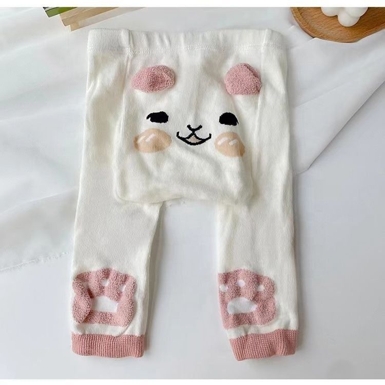 Des collants pour bébés en coton confortable et respirant avec un motif d'animal adorable