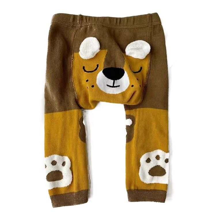 Pas de détection d'aiguille Body Girls Body Trous étroits avec motif animal 3D en coton doux