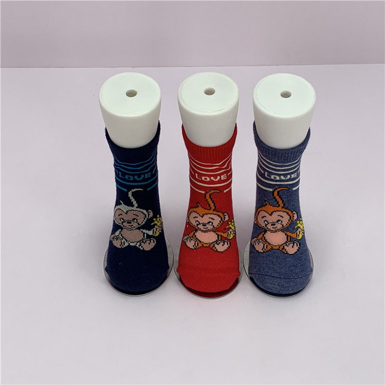 70% coton 28% polyester 2% spandex chaussettes à chevilles en tricot pour garçons pour le confort quotidien du bébé