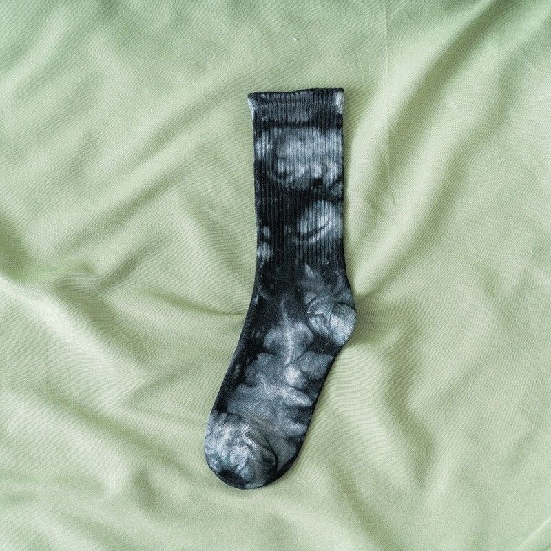 2000 paires par couleur personnalisée Cravate Dye chaussettes de sport en coton spandex
