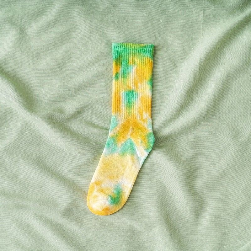 Des chaussettes de couleur de cravate personnalisées pour le sport 39-42 taille UE UNISEX Polyester de coton spandex