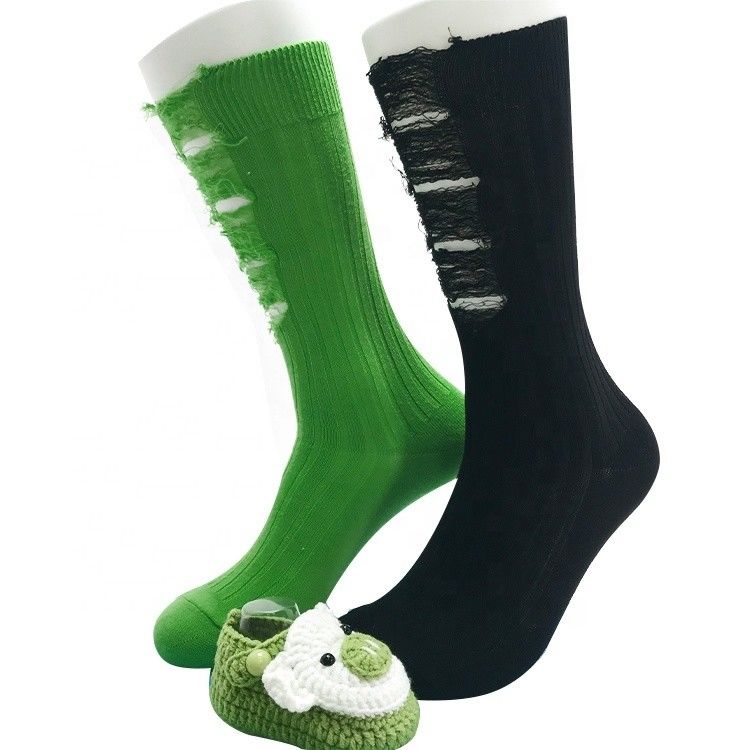 Impression modèle coton mendiant noir chaussettes de loisirs pour hommes usage quotidien confortable