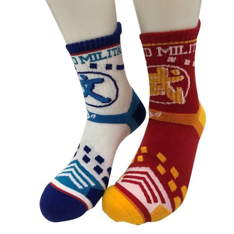 Chaussettes de sport confortables en coton pour hommes avec imprimés multicolores et autres méthodes d'impression