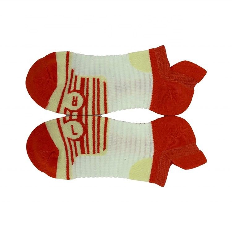 Polyamide d'impression sportive Basket-ball pour adultes Multicolore basse coupe chaussettes de sport avec tissu